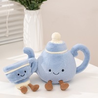 Ensemble de thé amusant après-midi série poupée en peluche série alimentaire soulagement du Stress Hamburger café cannelle rouleau poupées PP coton remplissage lavé