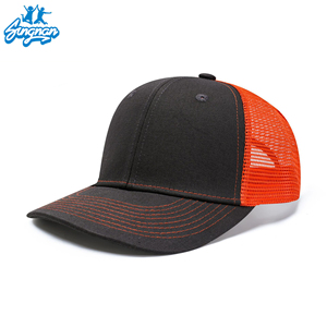 Sombrero de malla de verano microcurvado para hombre, sombrero de conductor de camión bloqueado de Color, protección solar personalizada para exteriores, divertidos caspes y sombreros de ala plana - Product Image 5