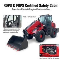 TL3000 Telescopic Wheel Loader 3.0 Ton 4x4 Diesel Telehandler Forklift with CE Certificate Customizable Color & Engine