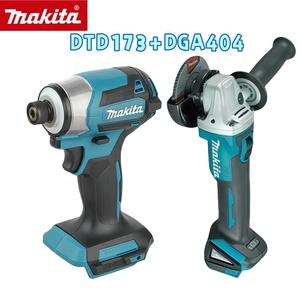 Meuleuse d'angle électrique sans balais <span class=keywords><strong>Makita</strong></span> DGA404 <span class=keywords><strong>18V</strong></span> 125mm et perceuse à percussion DTD173, outil de coupe pour l'entretien automobile - Product Image 1
