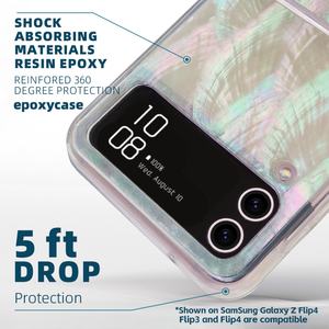 Funda de Teléfono de Nácar Estética y Resistente a los Golpes de Fábrica de Shenzhen al por Mayor para Samsung S24 Z Flip 4 - Product Image 2