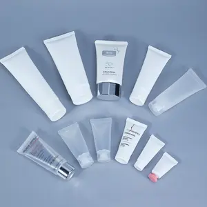 Custom Empty Plastic PE Flip Top Squeeze Lotion Soft Cosmetic Packaging Squeeze Tube