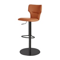 [En stock] Tabouret de bar pivotant réglable en hauteur en acier inoxydable de style européen avec dossier, tabouret haut luxueux pour la maison