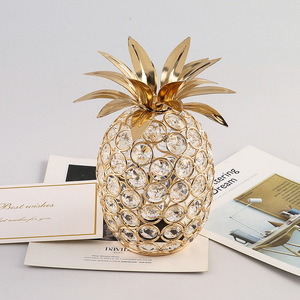 Adornos Decorativos para el Hogar con Forma de Manzana, Pera y Piña, Estilo Europeo Creativo, Cristal y Hierro, Directo de Fábrica - Product Image 3