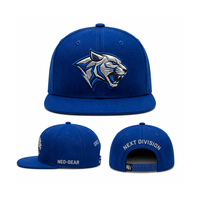 Gorra de Béisbol Personalizada con Logotipo Bordado, Estructurada, Transpirable, de 6 Paneles, con Visera Plana, de Algodón, a la Moda, con Cierre a Presión para Hombre