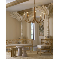 Lustre de style nordique, luminaire simple pour salle à manger et chambre, suspension dorée en métal et rotin, plafonnier