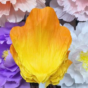 Productos semiacabados hechos a mano a gran escala, flores de peonía artificiales, pétalos de papel crepé, materiales de corazones y estambres - Product Image 2