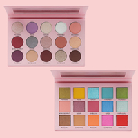 Palette de fards à paupières vegan imperméable de qualité supérieure du fournisseur OEM, 12 couleurs lumineuses longue tenue, logo personnalisé, maquillage en poudre économique