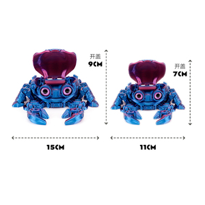 Vashine 3D impreso colorido <span class=keywords><strong>Cyberpunk</strong></span> Tech Cangrejo PLA Joint Moving Toys Friendly niños Flexible Crystal 3D figuras de acción de juguete - Product Image 2