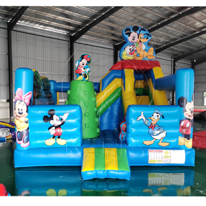 Cho thuê sử dụng Kích thước tùy chỉnh thương mại lâu đài bơm hơi trẻ em lâu đài bouncy bóng đá MOONWALK Bouncer bơm hơi với Slide - Product Image 2