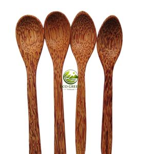 Cuchara de coco vietnamita moderna para servir, de madera ecológica con mango corto, tamaño personalizable, OEM/ODM disponible, muestra. - Product Image 2