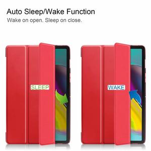 3 pliant avec support pu étui Intelligent pour Samsung <span class=keywords><strong>Galaxy</strong></span> <span class=keywords><strong>Tab</strong></span> <span class=keywords><strong>S5e</strong></span> 10.5 T720 couverture en cuir - Product Image 2