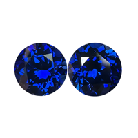 Rubis de laboratoire et saphir bleu rond, fusion de flamme, pierre précieuse à facettes synthétique bleue 4MM à 20 MM, pierre précieuse libre certifiée