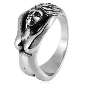 yunnique Men's <b>Titanium</b> Steel <b>Ring</b> Medusa Design Face Shape Gift Jewelry FY213016 - Product Image 1