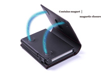 Fabrikant Anti-diefstal Telefoon Magnetische Aluminium Opvouwbare Metalen RFID Kaarthouder Minimalistische Magsafe Portemonnee Heren