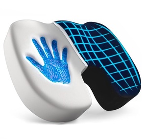 Ngồi thẳng đứng vị trí bộ nhớ bọt ghế xe Ghế đệm mùa hè làm mát Gel bề mặt tùy chỉnh bọt U hình dạng màu xanh Ghế đệm - Product Image 3