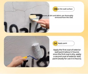 Pittura Murale per Esterni a Base d'<span class=keywords><strong>Acqua</strong></span>, Resistente alle Intemperie, Rivestimento in Emulsione per Applicazione a Rullo, Pennello o <span class=keywords><strong>Spray</strong></span> su Cemento, Mattoni e Pannelli in Cemento - Product Image 5