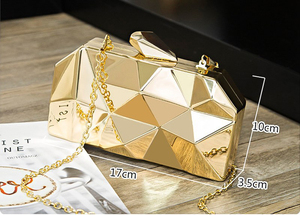 Sac à bandoulière de soirée à motif géométrique tendance en gros, sac à main à chaîne, sac à bandoulière pour téléphone, <span class=keywords><strong>pochette</strong></span> de soirée pour femmes - Product Image 6