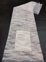 Nouveau tissu en dentelle brodée à sequins en maille tissée (100 % polyester) pour robes de mariée, vêtements et accessoires faits main