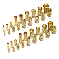 Connecteur banane doré pour batterie ESC Lipo RC, 2.0mm, 3.0mm, 3.5mm, 4.0mm, 5.5mm, 6.0mm, 8.0MM, 10 paires, 100 pièces/lot