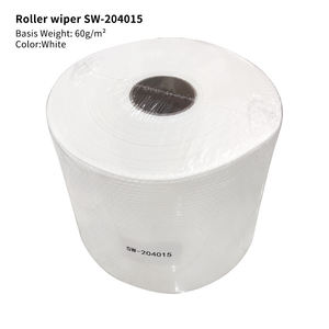 Rollo de Papel de Limpieza Industrial Blanco y Azul Desechable para Cuartos Limpios, Pulpa de Madera, Poliéster, Sin Pelusas, No Tejido, Spunlace - Product Image 4