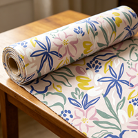 Nouveaux motifs floraux tissés magnifiques, arrivée de tissus en popeline de coton imprimés numériquement personnalisés 105 g/m² pour robes de filles