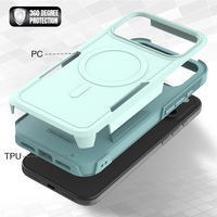 Coque de protection magnétique robuste anti-chute et antichoc pour iPhone 17 16 15 14 13 12 11 Pro Max 7 8 Plus