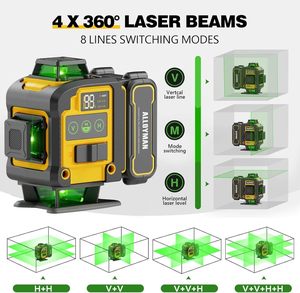 4D Green <strong>Laser</strong> <strong>Level</strong> with Tripod Battery-Powered Self-Leveling for Picture Hanging <strong>Tile</strong> Work Home Renovation - Product Image 2