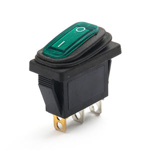 Interruptor Basculante LED de 20A 125VAC 15A 250VAC, KCD3 Impermeable, 3 Pines, SPST, Encendido/Apagado, con Terminales de Soldadura Marcados 'O I', PA66/PC, <span class=keywords><strong>CE</strong></span>/CQC/CB - Product Image 1