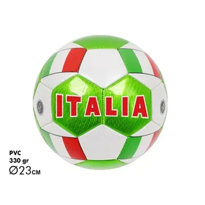 MAZZEO GIOCATTOLI Italia Balón de Fútbol Tricolor Resistente de PVC, 330g, 23cm de Diámetro, para Uso en Exteriores, Hecho en Italia - Product Image 1