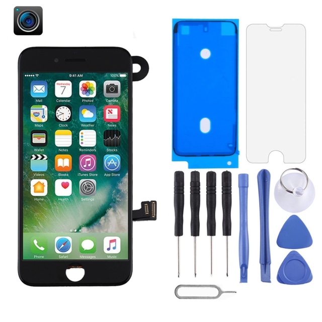 100% Test Mobile Phone Repair Part LCD Screen Display TFT LCD Screen for iPhone 7 with Digitizer Full Assembly with Front Camera