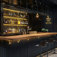 Comptoir de bar moderne en bois pour bar à domicile Salon Hôtel pour restaurant industriel Design d'intérieur et applications de bar de pub