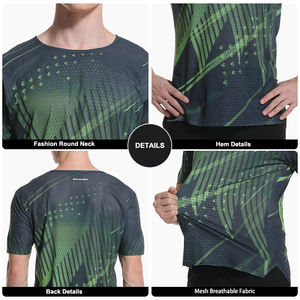 T-Shirt Sportiva da Uomo Personalizzabile con Logo, in Poliestere ad Asciugatura Rapida, Traspirante, con Collo a O, per Corsa, Maratona ed Eventi Atletici - Product Image 5