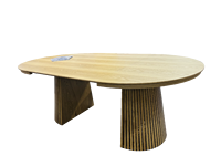 Fourniture directe d'usine Table d'extension de meubles de restaurant de conception nordique minimaliste Table ronde de salon à manger en MDF
