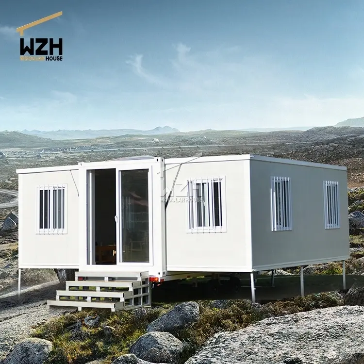 Customizable Size Kit Homes Australian Standard Prefabricated Container Homes Mobile Real Estate Houses With Outrigger
