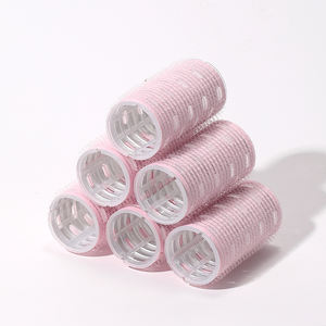 सिलुबी 3 पीसी थोक एल्यूमीनियम थर्मल नायलॉन हेयर रोलर सेट लंबे छोटे बालों के लिए रोलर सेट 911 गुलाबी आत्म पकड़ बाल रोलर्स - Product Image 1