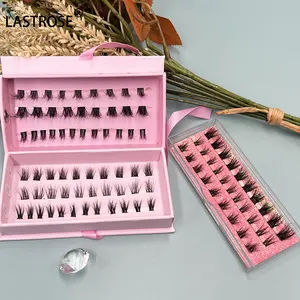 2024 New Wholesale Diy Cluster Lash Extension Kit with Box 3 Rows Eyelash Clusters with Packaging Box