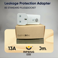 Adaptateur RIFENG BS avec protection contre les fuites et auto-test 13A 10mA CE pour usage industriel et appareils électroménagers