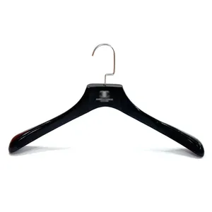 High Quality Solid Wooden Coat/Suit Hangers Wide Shoulder Custom Brand Logo Hanger For Clothing Store