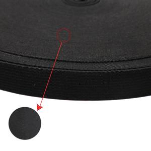 Faixa elástica feita malha do poliéster no Webbing preto branco da escala 0.6cm ~ 5cm - Product Image 6