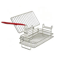 Panier de friture rectangulaire professionnel en fer nickelé robuste pour Chimichanga, Burrito, Corn Dog
