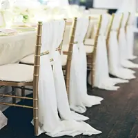 ผ้าคลุมเก้าอี้งานแต่งงาน,ผ้าคลุมเก้าอี้ผ้าชีฟองออร์แกนซ่าสำหรับตกแต่งงานปาร์ตี้