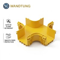 Goulotte de câblage en PVC/ABS jaune pour fibres optiques, chemin de câbles en plastique pour la pose de câbles dans les centres de données