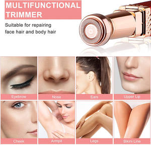 Триммер для бровей и средство для удаления волос на лице 2 в 1 электрическая бритва для женщин с USB-зарядкой со встроенным светодиодным светом для удаления волос на лице - Product Image 3