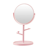 Espejo de maquillaje portátil de doble cara, tocador de estilo Ins, tema de princesa para dormitorio de estudiantes, espejo de celebridad de Internet