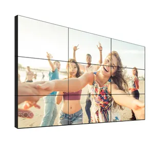 55 Inch Video Wall 3.5 Smalle Bezel Digitale Bewegwijzering Reclamescherm Hd Achtergrond Scherm Splitsing Scherm Voor Winkelcentrum Podium Concert