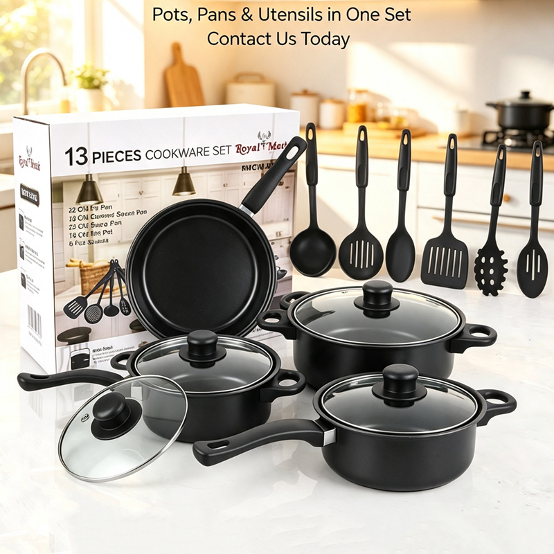 Cast Iron Cookware Set Cheap 13pcs Metal Cookware Set Induction Pot Set Kitchenkware Juego De Ollas · image 1