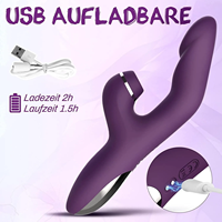Vibrador de Conejo, Estimulador de Clítoris y Pezones con Punto G, Recargable por USB, Resistente al Agua IPX6, Multivelocidad, 10 Frecuencias, Modos de Succión