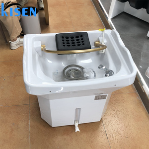 Kisen Lit de lavage professionnel pour salon de coiffure et spa, avec réservoir d'eau intégré, circulation d'eau et réservoir de stockage - Product Image 1
