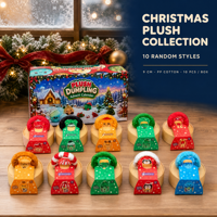 Jouets en peluche de Noël Southpeak : Ensemble de 10 peluches souples en forme de boulettes de raviolis, rembourrées en coton PP, en boîte de présentation, vente en gros, cadeau